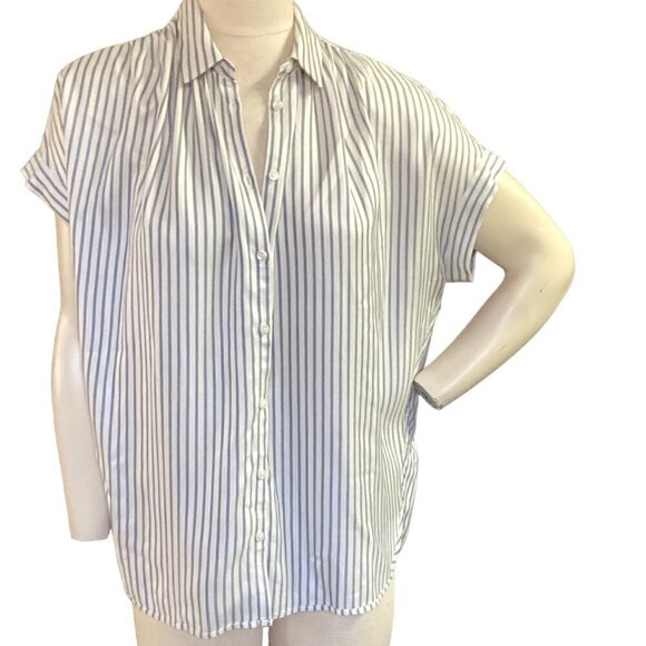 Madewell Central Shirt in Dalton Stripe Sz S #149H - Picture 2 of 9